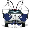 Trailer Hitch Stand And 2 Blue Chairs Combo - Alum