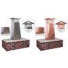 Olympia 13 x 18 in. Stainless Steel Flue Extension with 34 in. High Performance