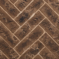 Majestic 36" Brick Interior Panels - Tavern Brown Herringbone: offer a stunning and realistic brick appearance
