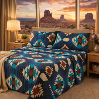 Aztec Southwest Navajo Turquoise Bed Sheets Set