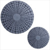 29 in. x 28 in. Sandstone Fine Polished Round Wall Decor with Stardust pebble -Pack of 2