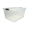 Storage Box W-Lid- 91 Quart- 17-.75in.x31-.50in.x13in.- Clear