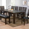 Home Roots Furniture 40 x 23 x 20 in. Rubber Wood & USFR Foam Side Chair - Black PU & Espresso, Set of 2