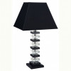 Ore International 26 Solid Crystal Table Lamp - Black & Clear
