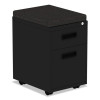 ALE Two-Drawer Metal Pedestal File with Full-Length Pull Black