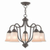 6 Light Medium Base Brushed Nickel Vanity Wall Light