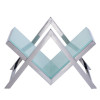 Glass & Steel Magazine Holder
