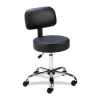 Round Stools w- Back- Pneumatic- 16in. Seat- 10in.x16in. Back- Black