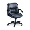 Managerial Mid-Back Chair- 25-.75in.x29in.x38-.50in.-42in.- Black Lthr