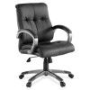 Executive Chair Leather Low-Back 27 in. x 32 in. x 41 in. BN-Pewter