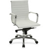 Leather Modern Management Swivel Office Chair - White