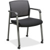 Mesh Back Guest Chairs with Casters Black