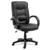 ALESR41LS10B Strada Series High Back Swivel Tilt Chair Black Leather Upholstery