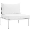 Modway Furniture Harmony Armless Outdoor Patio Aluminum Chair - White White 32 x 31.5 x 33 in.