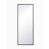 Elegant Decor 14 in. Metal Frame Rectangle Mirror in Black - 13.25 x 35.25 x 0.16 in.