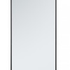 Elegant Decor 18 in. Metal Frame Rectangle Mirror in Black - 17.25 x 35.25 x 0.16 in.