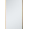 Elegant Decor 20 in. Metal Frame Rectangle Mirror in Brass
