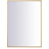 Elegant Decor 27 in. Metal Frame Rectangle Mirror in Brass