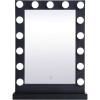 Elegant Decor Brenda 24 by 32 in. Plug in LED 5000K Mirror Black