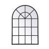 Elegant Decor 28 x 41 in. Metal Windowpane Mirror Black
