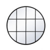 Elegant Decor 36 x 36 in. Metal Windowpane Mirror, Black