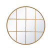 Elegant Decor 36 x 36 in. Metal Windowpane Mirror Brass