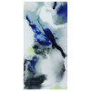 Empire Art Direct 72 x 36 in. Blue Splash Abstract Blue Frameless Tempered Glass Panel Contemporary Wall Art