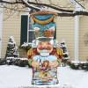 G.DeBrekht Old World Nutcracker Large Free-Standing Wooden Santa - Set of 2