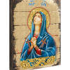 G.DeBrekht Maria Magdalena Icon Painting on Gold-Plated Wooden Block