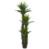 Nearly Natural 5 ft. Decorative Yucca Artificial Tree in Black Planter