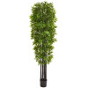 Nearly Natural 7 in. Bamboo Artificial Tree with Black Trunks
