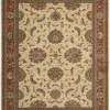 Nourison 67262 Living Treasures Area Rug Collection Ivory and Red 5 ft 6 in. x 8 ft 3 in. Rectangle