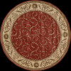 Nourison 4777 Somerset Area Rug Collection Red 5 ft 6 in. x 5 ft 6 in. Round
