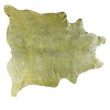 HomeRoots 6 x 7 in. Cowhide Rug - Lime & Silver