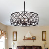 Warehouse of Tiffany Happy Antique-bronze 18.5 in. Round Crystal Chandelier