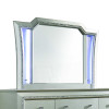 HomeRoots 1 x 51 x 38 in. LED Champagne Wood Mirror