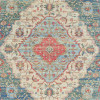 HomeRoots 5 x 7 ft. Jute Blue & Red Area Rug