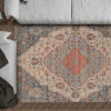 HomeRoots 7 ft. 6 in. x 9 ft. 6 in. Jute Blue & Red Area Rug