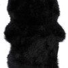 HomeRoots 2 x 2 x 6 in. New Zealand Double Sheepskin Rug Black