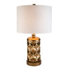 Ore International 28.5 in. Mystic Owl Gold Table Lamp Gold