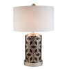 Ore International 29 in. Chestnut Brown Bamboo Weave Table Lamp