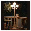 Patio Living Concepts European 00371 Four White Globe Lantern Patio Lamp - Park Style