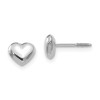 Finest Gold 6 mm 14K White Gold Madi K Puff Heart Post Earrings, Pair