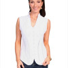 Scully Womens Sleeveless Cantina Blouse- White - Small