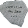 Kay Berry- Inc. Peace To All Who Enter Here - Memorial - 14.25 Inches x 12 Inches