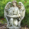 Napco Imports Kneeling Angel Birdfeeder resin