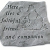 Kay Berry- Inc. Here Lies A Faithful Friend And Companion - Cat Memorial - 15.5 Inches x 11.5 Inches