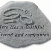 Kay Berry- Inc. Here Lies A Faithful Friend And Companion - Empty Collar Memorial - 15.5 Inches x 11.5 Inches