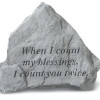 Kay Berry- Inc. When I Count My Blessings I Count You Twice - Memorial - 6 Inches x 2 Inches