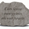 Kay Berry- Inc. Cats Leave Paw Prints On Our Hearts - Memorial - 5 Inches x 3.25 Inches